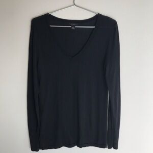 Halogen | Black V-Neck Sweater | EUC